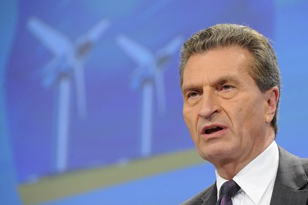 Komisarz UE ds. energetyki Guenther Oettinger /AFP