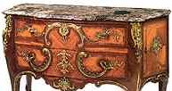 Komoda francuska z drewna amarantowego w stylu Ludwika XV, ok. 1735 /Encyklopedia Internautica