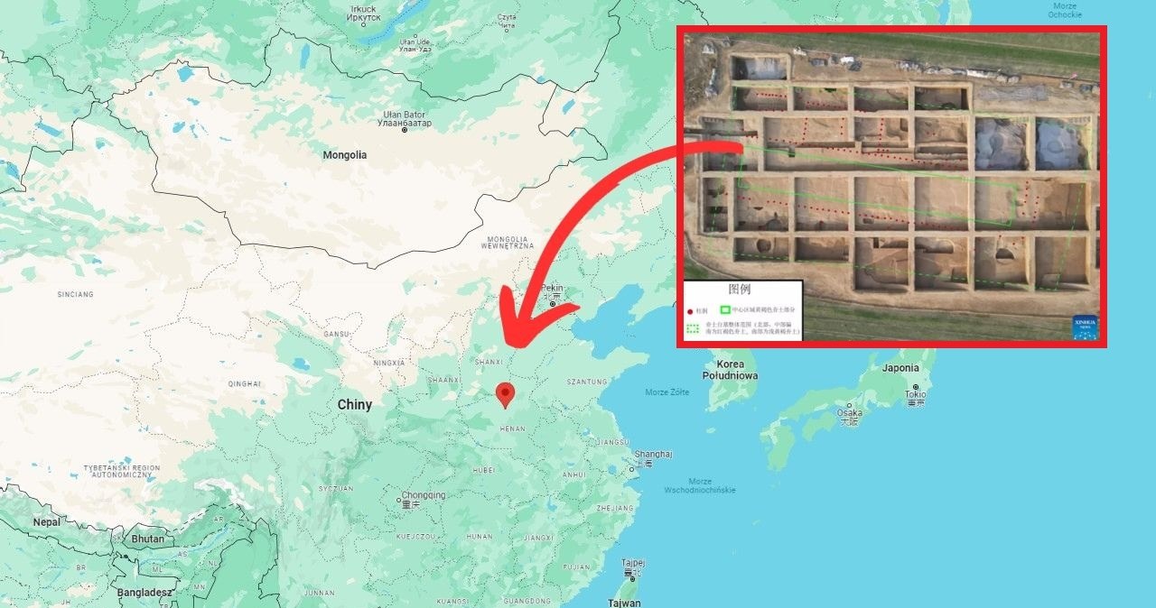 Kompleks pałacowy odkryty w Chinach. /Google/XINHUA /materiał zewnętrzny