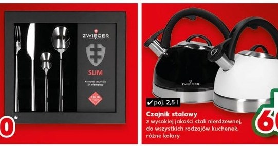 Komplet sztućców i czajniki Zwieger w Kauflandzie /Kaufland /INTERIA.PL