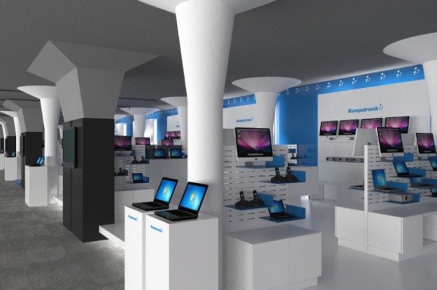 Komputronik Megastrore w  Centrum Handlowym Jupiter w Warszawie - przypomina trochę salon Apple /materiały prasowe
