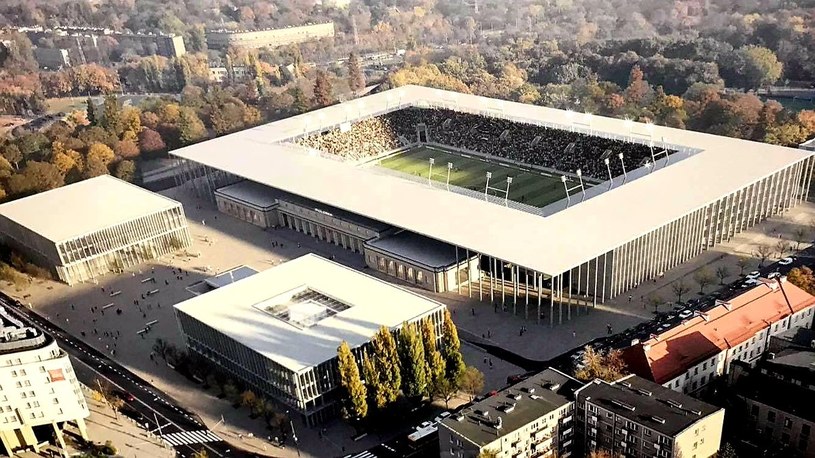 Koncepcja nowego stadionu Polonii Warszawa /mat.prasowe /materiały prasowe