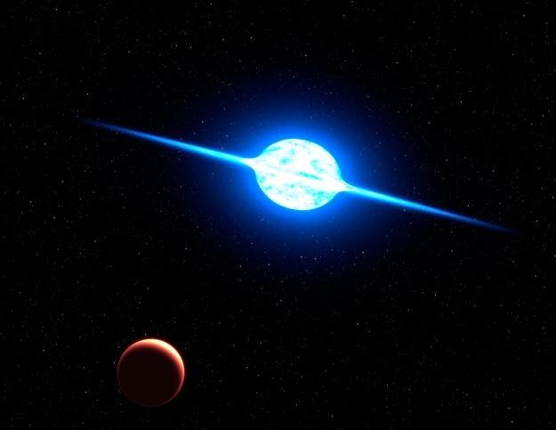 Koncepcyjna wizja najszybciej wirującej gwiazdy    (Fot. NASA/ESA) /materiały prasowe