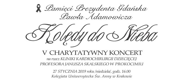 Koncert jest dedykowany zamordowanemu Prezydentowi Gdańska Pawłowi Adamowiczowi /Materiały prasowe