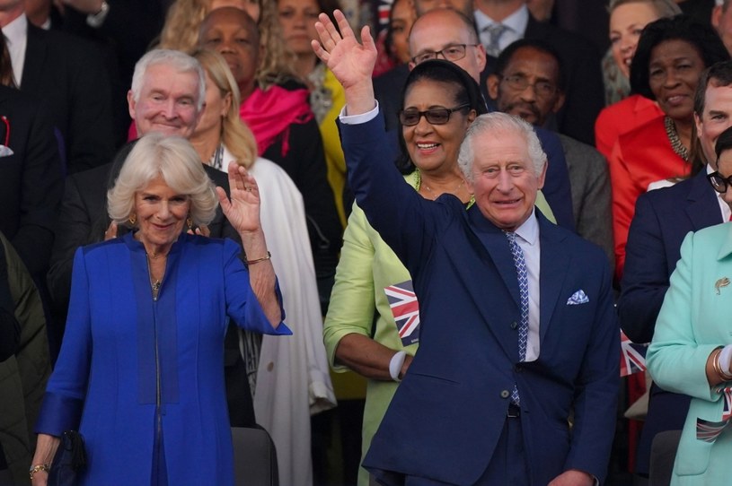 Koncert koronacyjny. Król Karol i królowa Camilla witani przez tłumy /WPA Pool / Pool /Getty Images