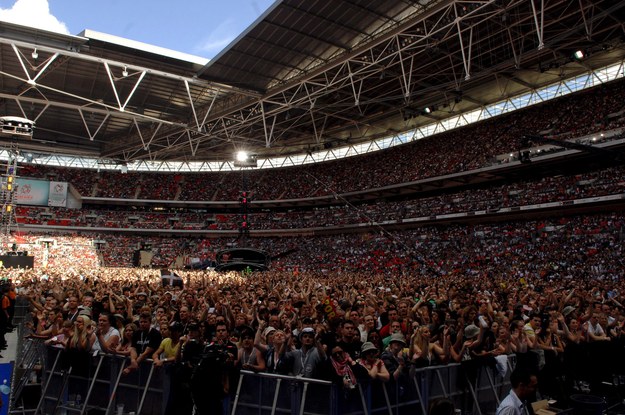 Koncert Live Aid na stadionie Wembley w Londynie, 2007 rok /Daniel Deme /PAP