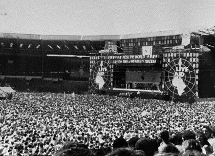 Koncert Live Aid na stadionie Wembley w Londynie w 1985 roku /arch. AFP