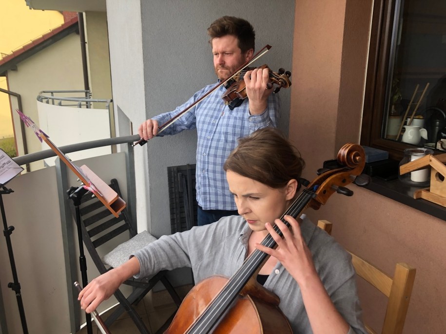 Koncert na balkonie w Będzinie /Anna Kropaczek /RMF FM