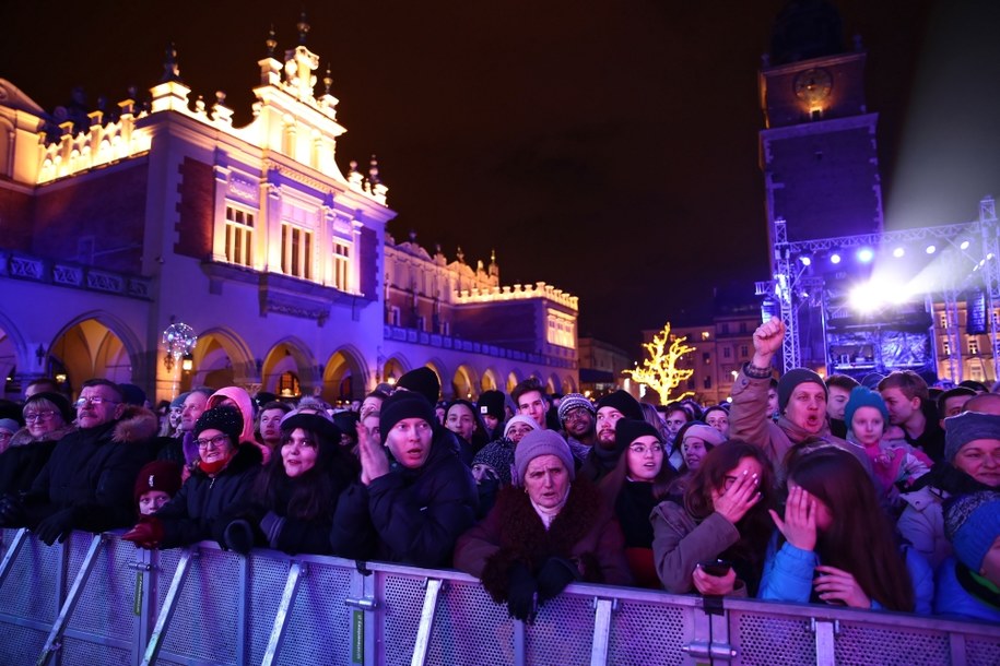 Koncert sylwestrowy na Rynku Głównym w Krakowie //Łukasz Gągulski /PAP