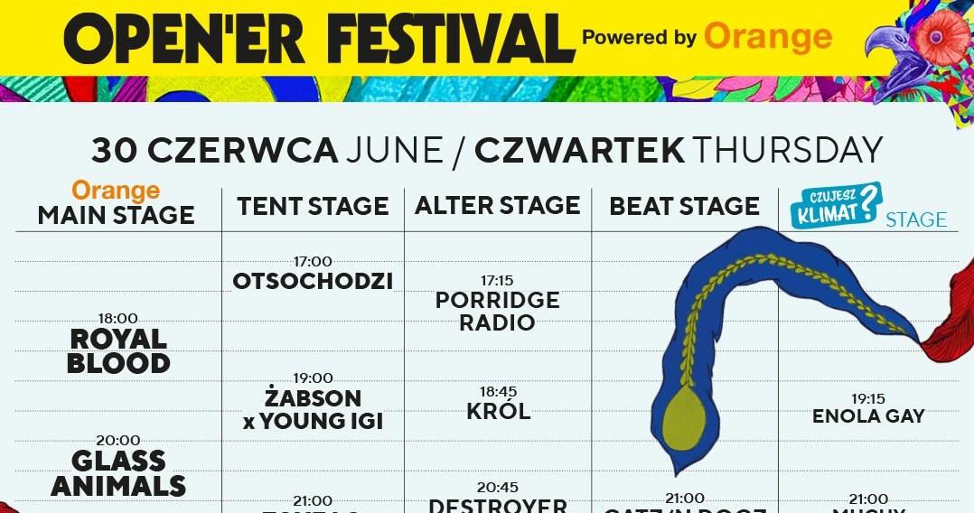 Koncerty na Open'er Festival 2022 30 czerwca /materiały prasowe