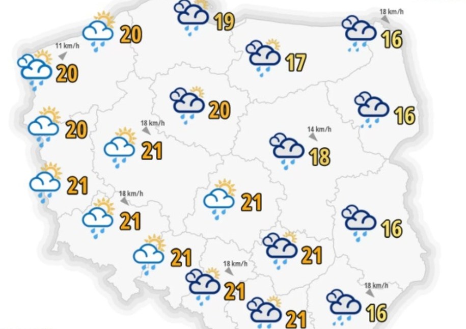 Końcówka lipca przyniesie chłodniejsze temperatury. Prognoza na środę, fot. IMGW /