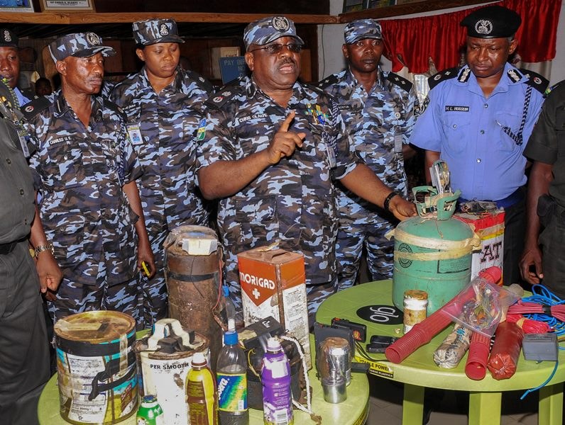 Konferencja nigeryskiej policji w związku z atakami Boko Haram /STR /PAP/EPA