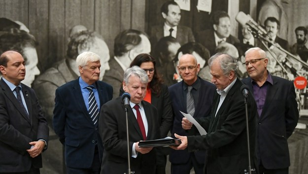 Konferencja po nadzwyczajnym posiedzeniu Rady Europejskiego Centrum Solidarności / 	Adam Warżawa    /PAP