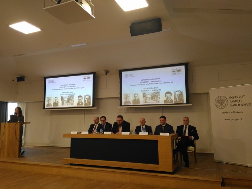 Konferencja, podczas której poinformowano o ujawnieniu bazy z danymi esesmanów KL Auschwitz /Justyna Mastalerz /INTERIA.PL