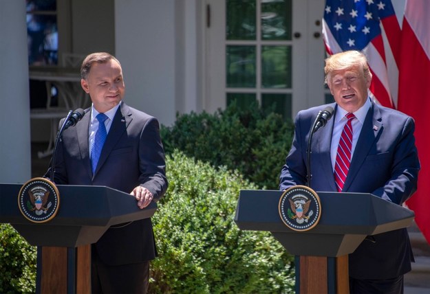 Konferencja prasowa Andrzeja Dudy i Donalda Trumpa 12 czerwca 2019 /Ron Sachs    /PAP/EPA