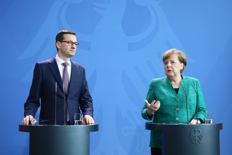 Konferencja prasowa Angeli Merkel i Mateusza Morawieckiego /Paweł Supernak /PAP