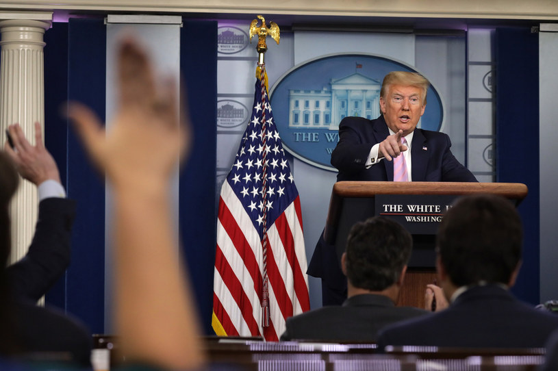 Konferencja prasowa Donalda Trumpa /AFP