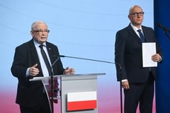 Konferencja prasowa Kaczyńskiego i Brudzińskiego