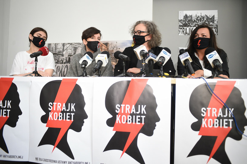 Konferencja prasowa liderek Ogólnopolskiego Strajku Kobiet /Zbyszek Kaczmarek /Reporter