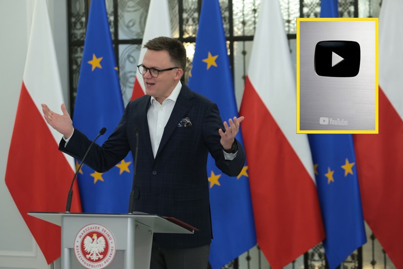 Konferencja prasowa Marszałka Sejmu Szymona Hołowni /Tomasz Jastrzebowski/REPORTER /East News