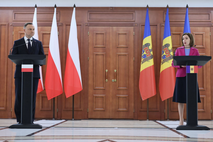 Konferencja prasowa prezydenta Polski i prezydent Mołdawii / PAP/Leszek Szymański /PAP