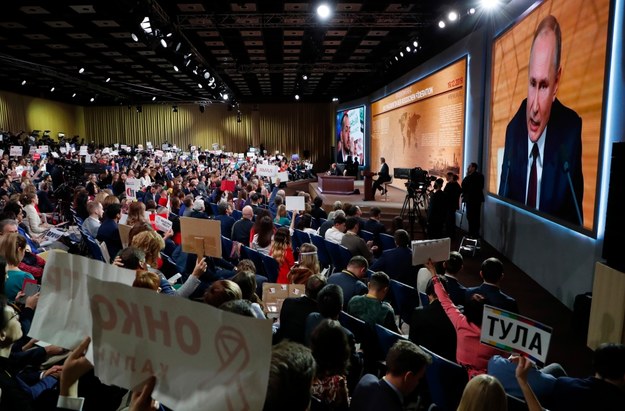 Konferencja prezydenta Putina /MAXIM SHIPENKOV    /PAP/EPA