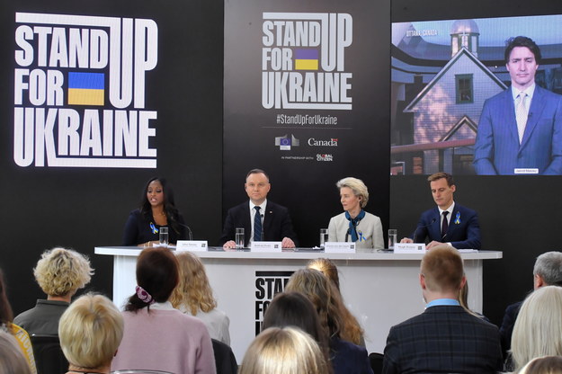 Konferencja "Stand up for Ukraine" /Piotr Nowak /PAP