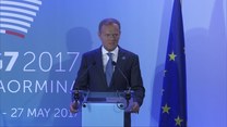 Konferencja Tuska i Junckera na szczycie G7