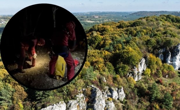 Koniec akcji ratunkowej w jaskini koło Krakowa. Grotołaz uwolniony