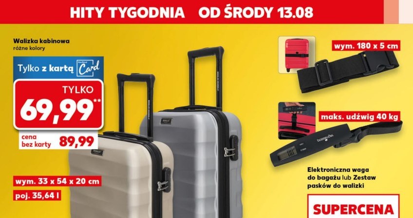 Koniec z dopłatami! Walizka kabinowa dopasowana do wymogów tanich linii lotniczych /Kaufland /INTERIA.PL