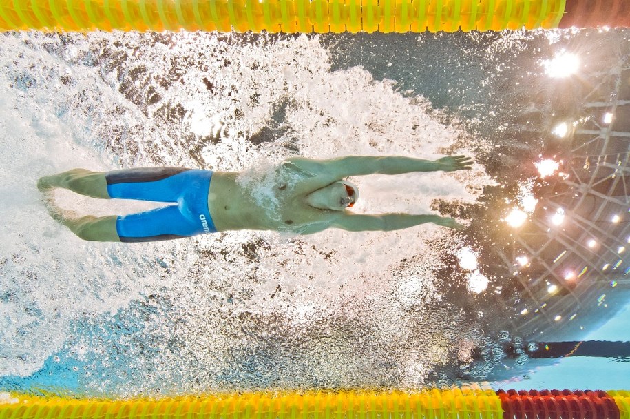 Konrad Czerniak w czwartkowych zawodach zajął drugie miejsce na 50 m kraulem /PATRICK B. KRAEMER /PAP/EPA