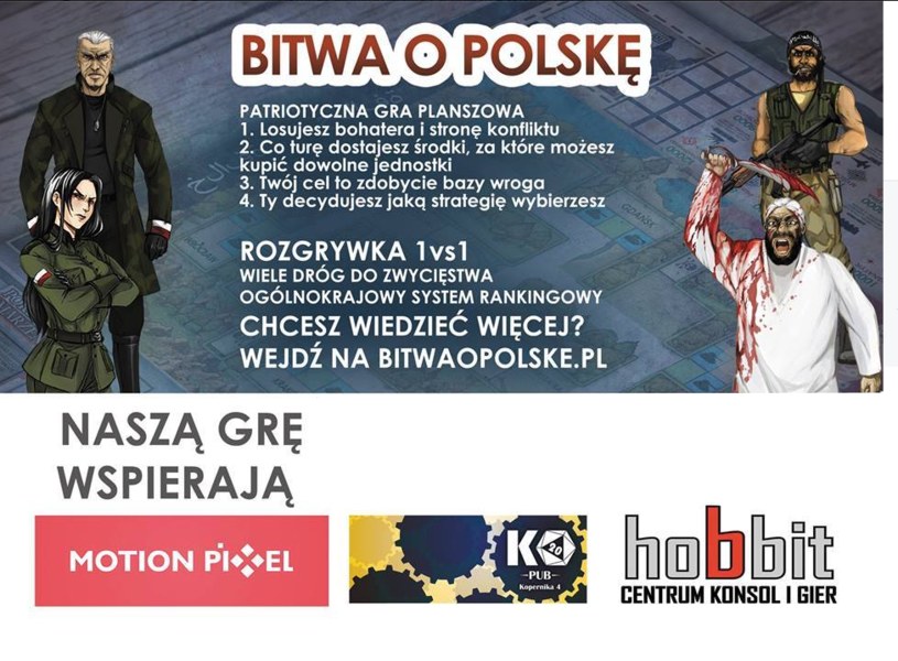 Kontrowersyjna grafika promująca grę została usunięta z Facebooka przez twórców po fali krytycznych komentarzy /facebook.com
