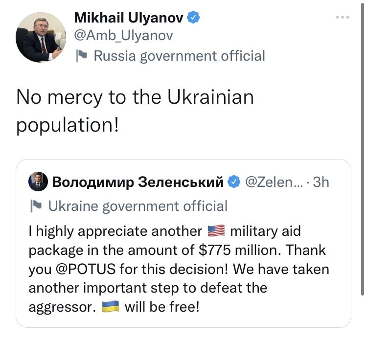 Kontrowersyjny wpis na Twitterze zamieszczony przez ambasadora Rosji w Austrii Michaiła Uljanowa /Michał  Uljanow /Twitter