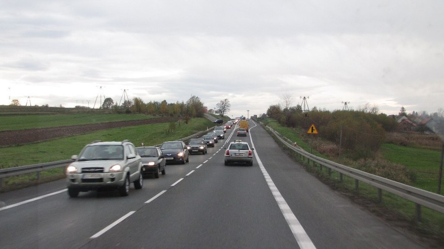 Korek na "czwórce" przed Łapczycą /Maciej Grzyb /RMF FM