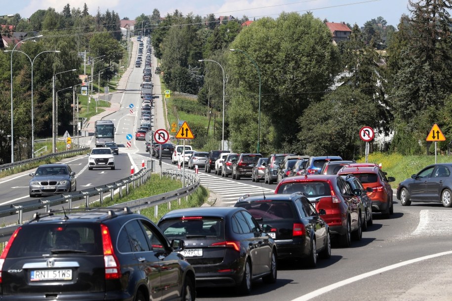 Korek na Zakopiance, na wysokości Nowego Targu /Grzegorz Momot /PAP