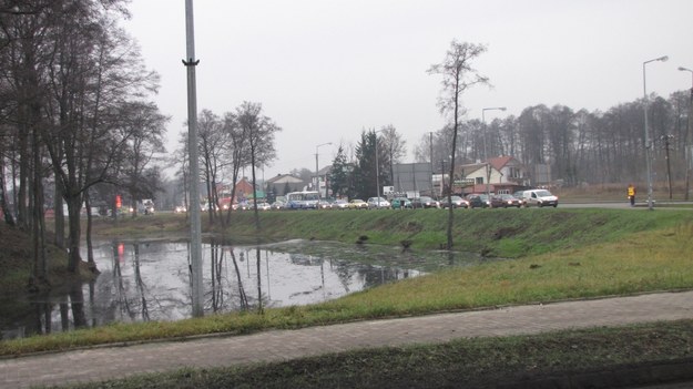 Korki jakie w środę tworzyły się w rejonie Ostrołęki /Monika Gosławska /RMF FM