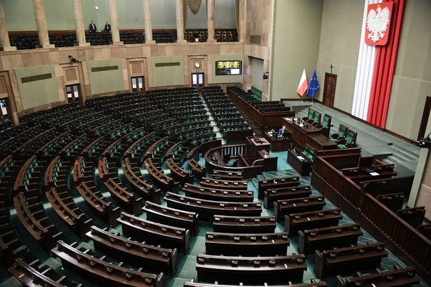 Koronawirus w Polsce. Sala Posiedzeń Sejmu / 	Radek Pietruszka   /PAP