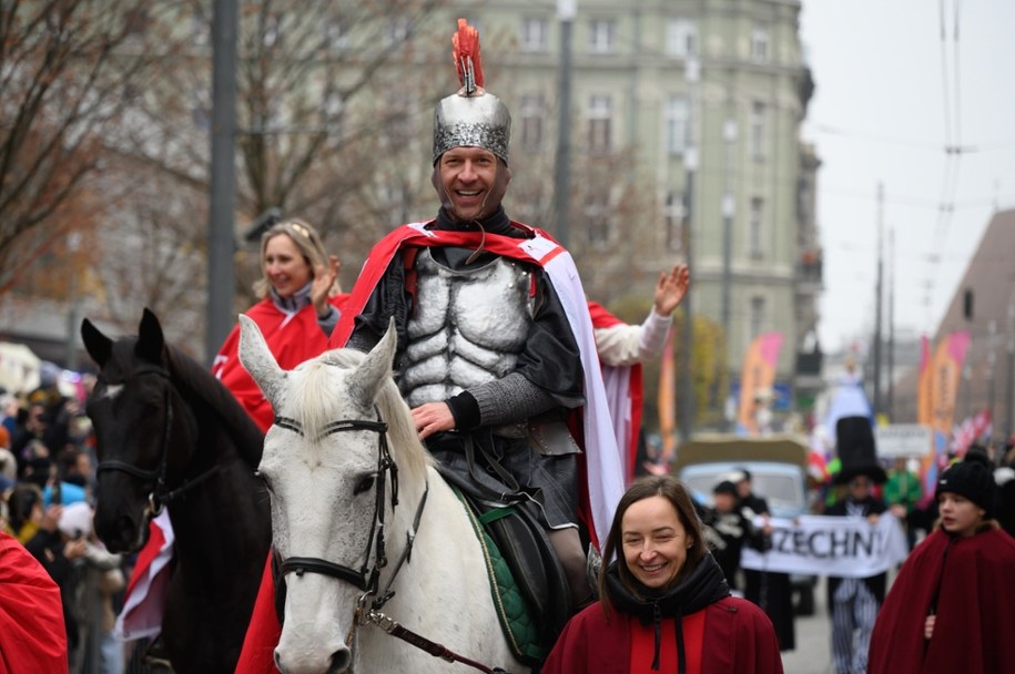 Korowodu Świętego Marcina w Poznaniu na zdjęciu z 11 listopada 2024 roku /	Jakub Kaczmarczyk   /PAP