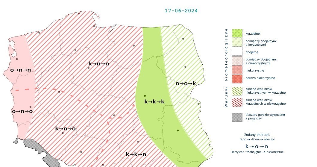 As time goes on, favorable conditions in most parts of Poland will begin to deteriorate and become unfavorable /IMGW/