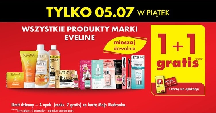 Kosmetyki Eveline 1+1 gratis! /Biedronka /INTERIA.PL