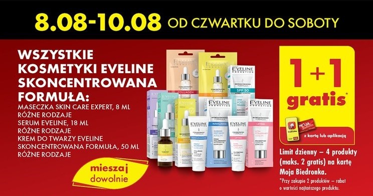 Kosmetyki Eveline 1+1 gratis /Biedronka /INTERIA.PL