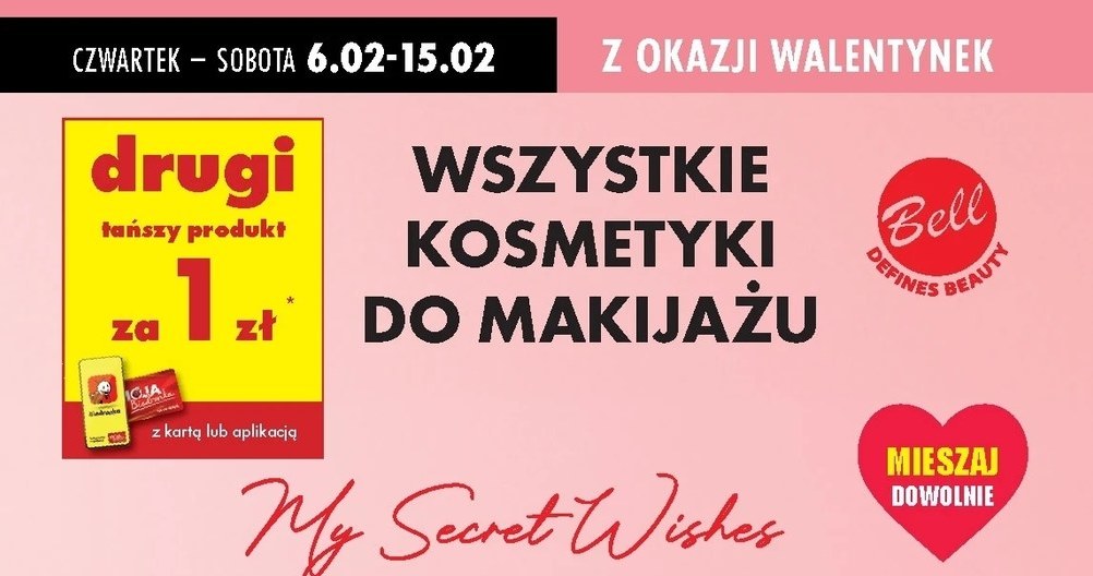 Kosmetyki marki Bell - drugi za 1 zł /Biedronka /INTERIA.PL