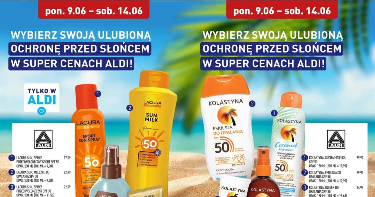 Kosmetyki z SPF w ALDI /Aldi /INTERIA.PL