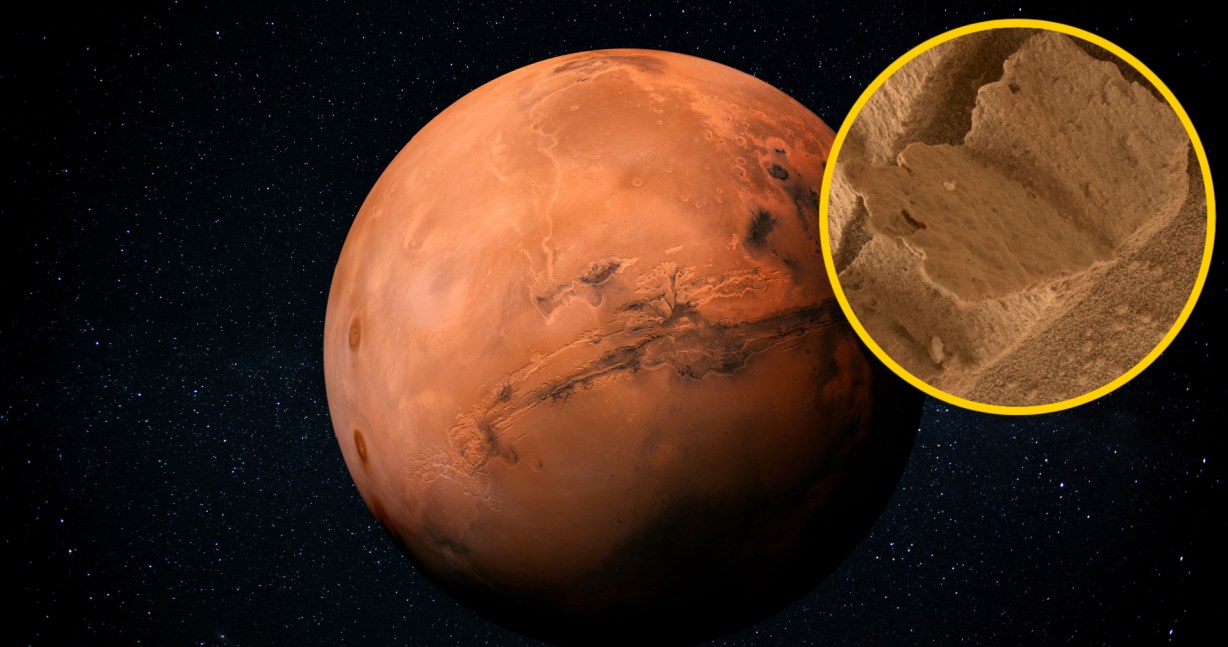 Kosmici czytali książki? Łazik Curiosity znalazł na Marsie dziwną formację skalną /Twitter: Scitechdaily, credit: NASA/JPL-Caltech/MSSS /123RF/PICSEL
