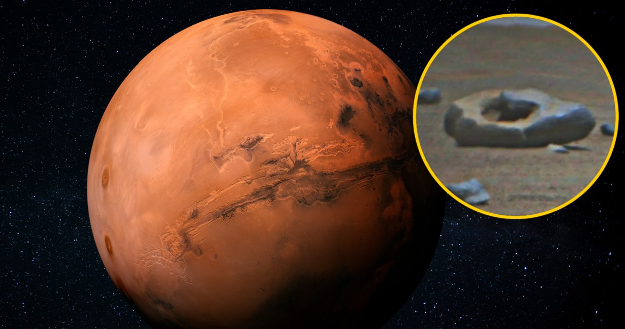 Kosmici zostawili olbrzymiego pączka na Marsie? Niecodzienne odkrycie łazika Perseverance /Twitter: The SETI Institute, Credit: NASA/JPL-Caltech/ASU/S Atkinson /123RF/PICSEL