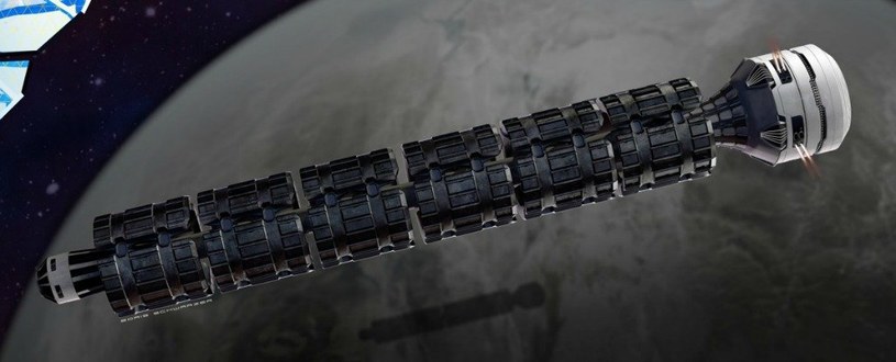 "Kosmiczny pociąg" Solar Express - wizja artystyczna. Źródło: Boris Schwarzer/Imaginative /materiały prasowe