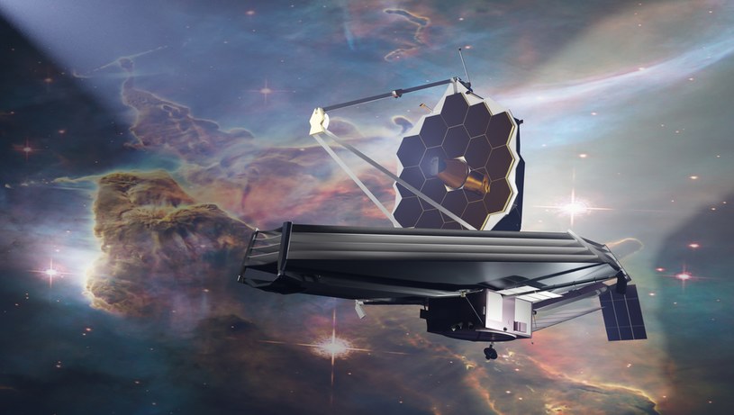 Kosmiczny Teleskop Jamesa Webba w kosmosie na wizualizacji /123RF/PICSEL /123RF/PICSEL