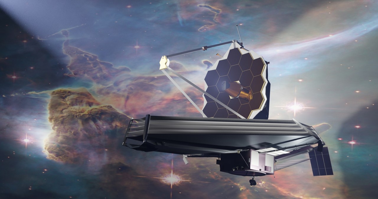 Kosmiczny Teleskop Jamesa Webba w kosmosie na wizualizacji /123RF/PICSEL /123RF/PICSEL