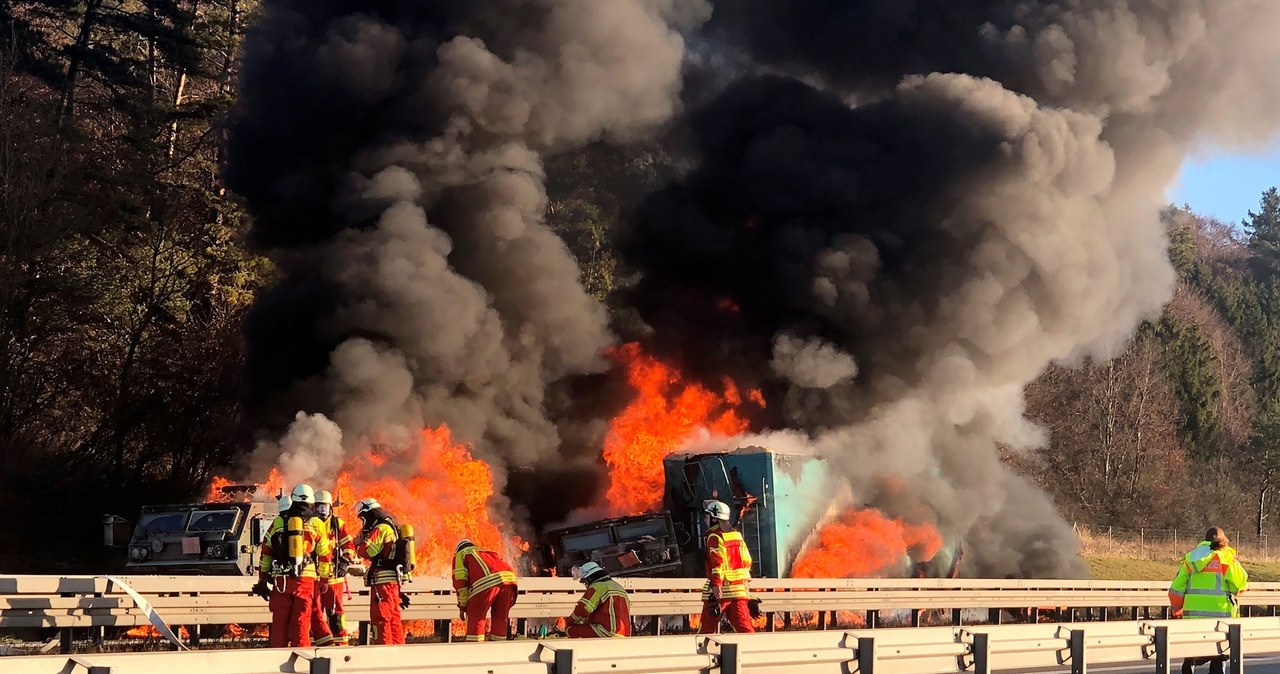 Koszmarny wypadek na niemieckiej autostradzie