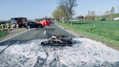Koszmarny wypadek na Opolszczyźnie. Nie żyje motocyklista